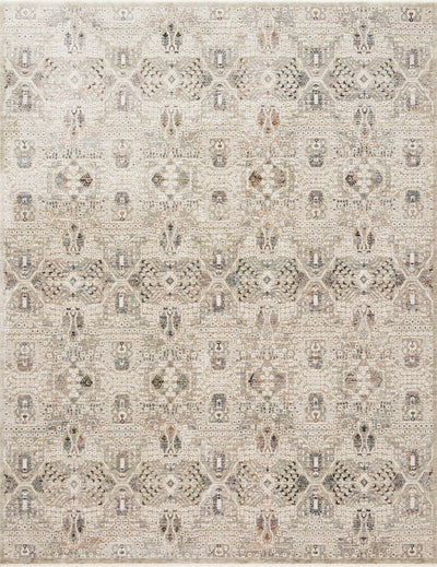 Featuring striking granite and refined ivory hues, the Theia THE-06 Granite / Ivory Area Rug is a power-loomed polyester pile and rayon area rug for any room
