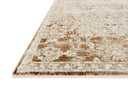 A power-loomed polyester pile and rayon area rug in warm natural and warm rust tones, the Theia THE-07 Natural / Rust Area Rug anchors any room