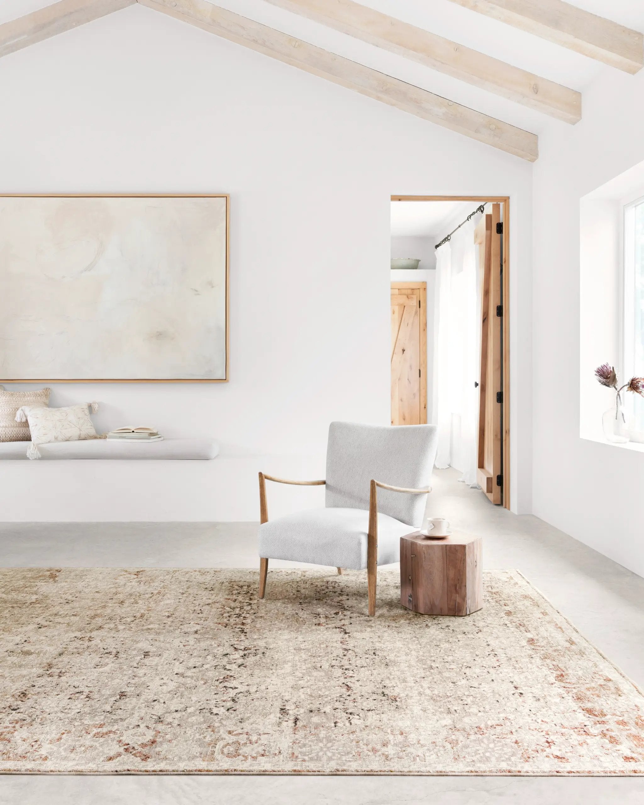 Theia THE-07 Natural / Rust Area Rug by Loloi