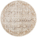 A power-loomed polyester pile and rayon area rug in warm natural and warm rust tones, the Theia THE-07 Natural / Rust Area Rug anchors any room
