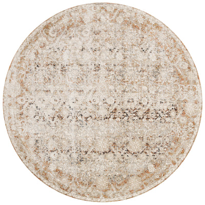 A power-loomed polyester pile and rayon area rug in warm natural and warm rust tones, the Theia THE-07 Natural / Rust Area Rug anchors any room