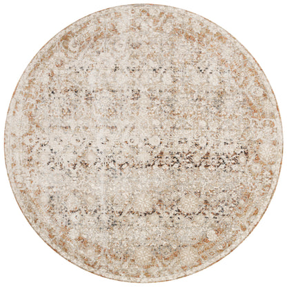 A power-loomed polyester pile and rayon area rug in warm natural and warm rust tones, the Theia THE-07 Natural / Rust Area Rug anchors any room