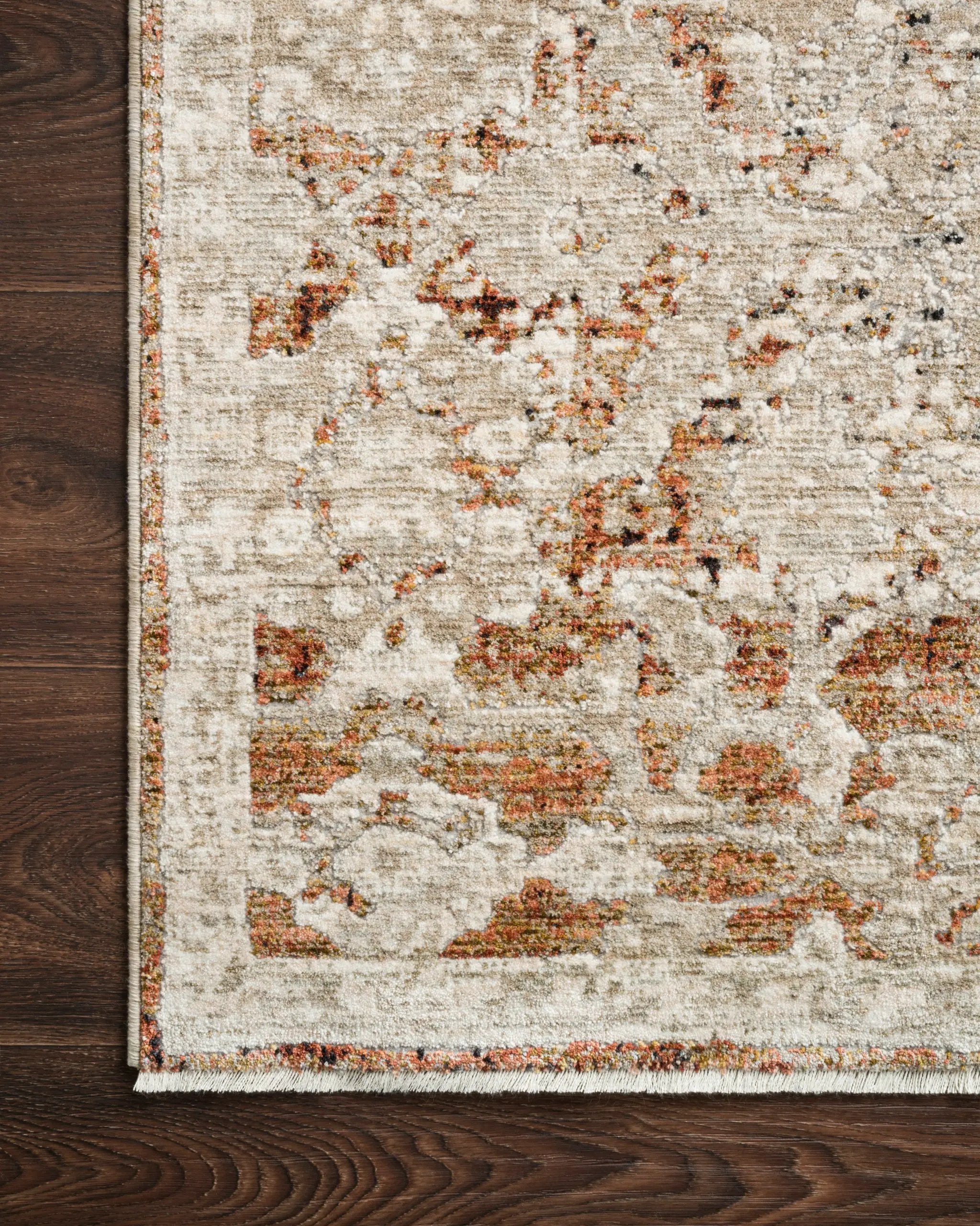 Theia THE-07 Natural / Rust Area Rug by Loloi