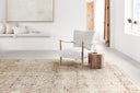 A power-loomed polyester pile and rayon area rug in warm natural and warm rust tones, the Theia THE-07 Natural / Rust Area Rug anchors any room