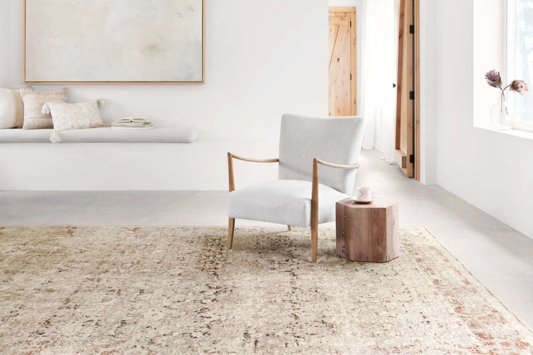Theia THE-07 Natural / Rust Area Rug by Loloi