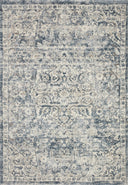 With refined ivory and calming blue hues and transitional styling, the Theory THY-02 Ivory / Blue Area Rug is a power-loomed polypropylene and polyester area rug that elevates any room