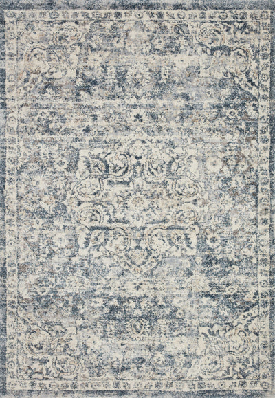 With refined ivory and calming blue hues and transitional styling, the Theory THY-02 Ivory / Blue Area Rug is a power-loomed polypropylene and polyester area rug that elevates any room