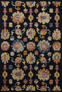 With dramatic midnight and vibrant multi-toned hues and floral and high-low textured styling, the Tilly TIL-04 Midnight / Multi Area Rug is a hand-tufted wool area rug that elevates any room