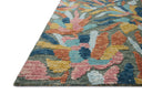 The Tilly TIL-05 Green / Multi Area Rug blends green and vibrant multi-toned tones and floral and high-low textured motifs into a hand-tufted wool area rug with timeless appeal
