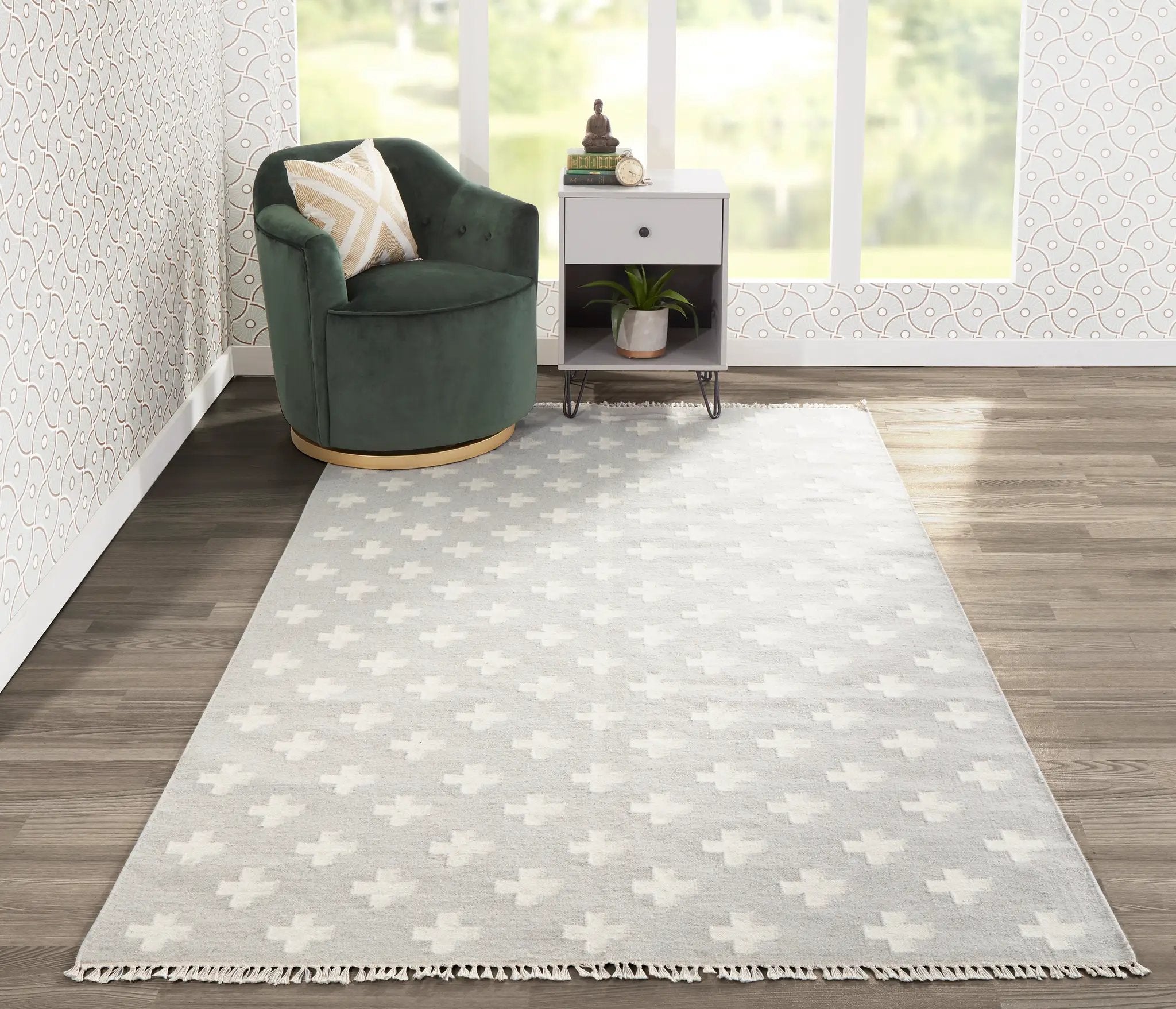 Topanga TOP-1 (Lucille) Gray Area Rug by Novogratz by Momeni