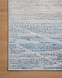 The Townes TOW-07 Natural / Sky Area Rug offers warm natural and breezy sky-blue sophistication and abstract charm in a power-loomed polyester area rug