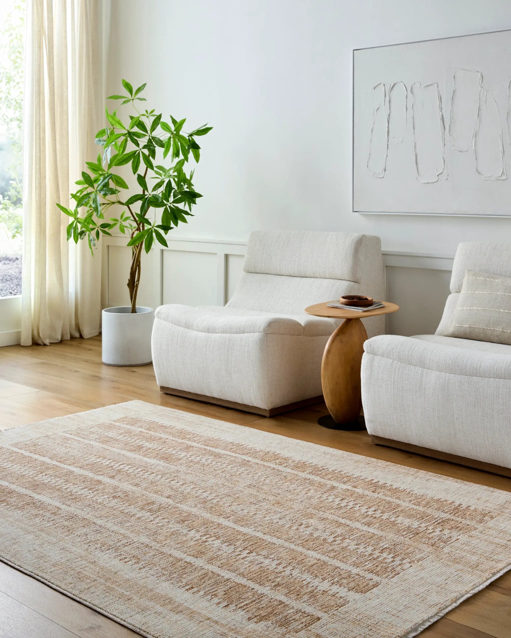 Usonia USO-2302 White Area Rug by Frank Lloyd Wright Foundation x LIVABLISS