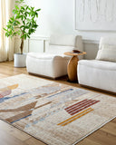 Frank Lloyd Wright Foundation Usonia USO-2303 White Area Rug by LIVABLISS