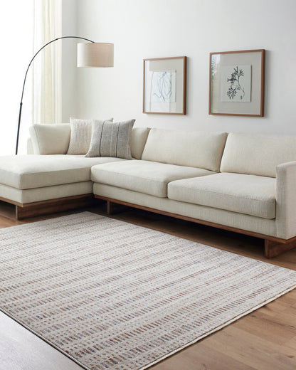 Frank Lloyd Wright Foundation x Livabliss Usonia USO-2308 White Area Rug