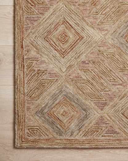 The Varena VAR-02 Berry / Multi Area Rug brings vibrant berry and vibrant multi-toned character and graphic flair to your home in a hand-tufted 100% wool area rug