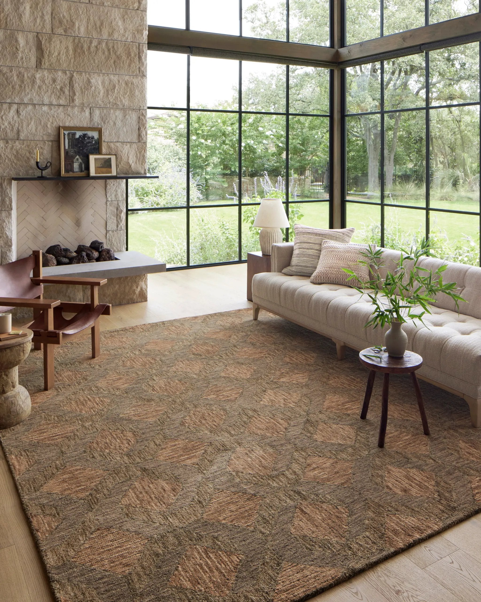 Varena VAR-03 Rust / Bark Area Rug by Loloi
