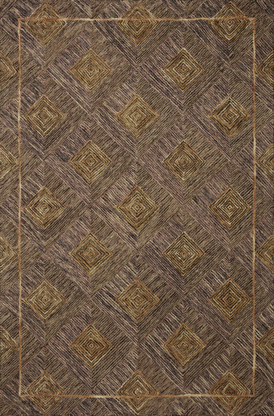 A hand-tufted 100% wool area rug with graphic design in regal plum and radiant gold hues, the Varena VAR-04 Plum / Gold Area Rug is a standout in any décor