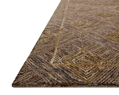 A hand-tufted 100% wool area rug with graphic design in regal plum and radiant gold hues, the Varena VAR-04 Plum / Gold Area Rug is a standout in any décor