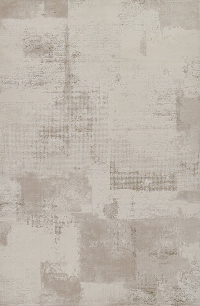 Momeni Vera VRA-4 Ivory Area Rug, a contemporary rug with a distressed patchwork design