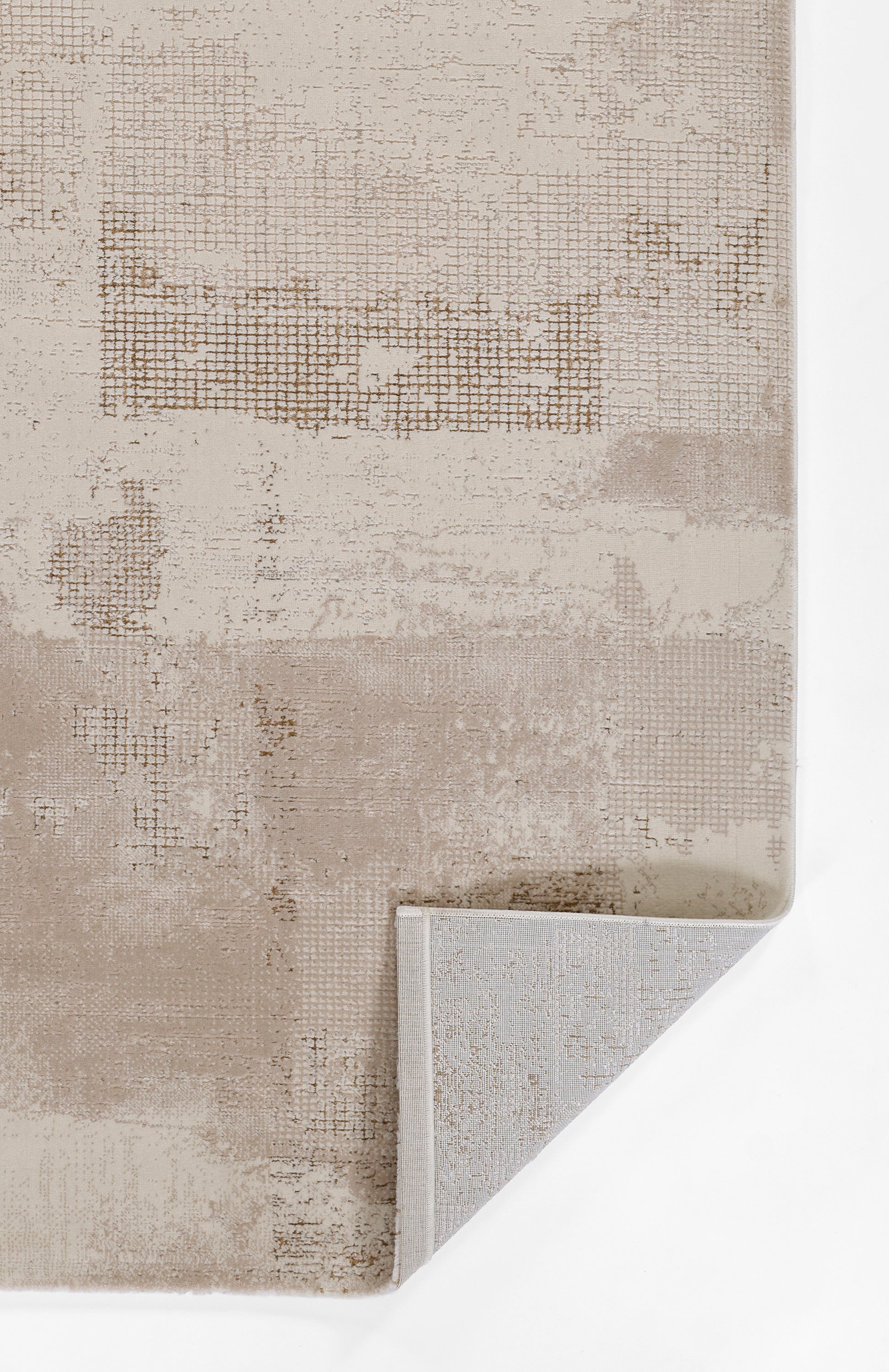 Momeni Vera VRA-4 Ivory Area Rug, a contemporary rug with a distressed patchwork design