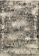 The Viera VR-03 Ash Area Rug highlights modern ash tones and contemporary and vintage texture in a beautifully made power-loomed polypropylene and polyester area rug