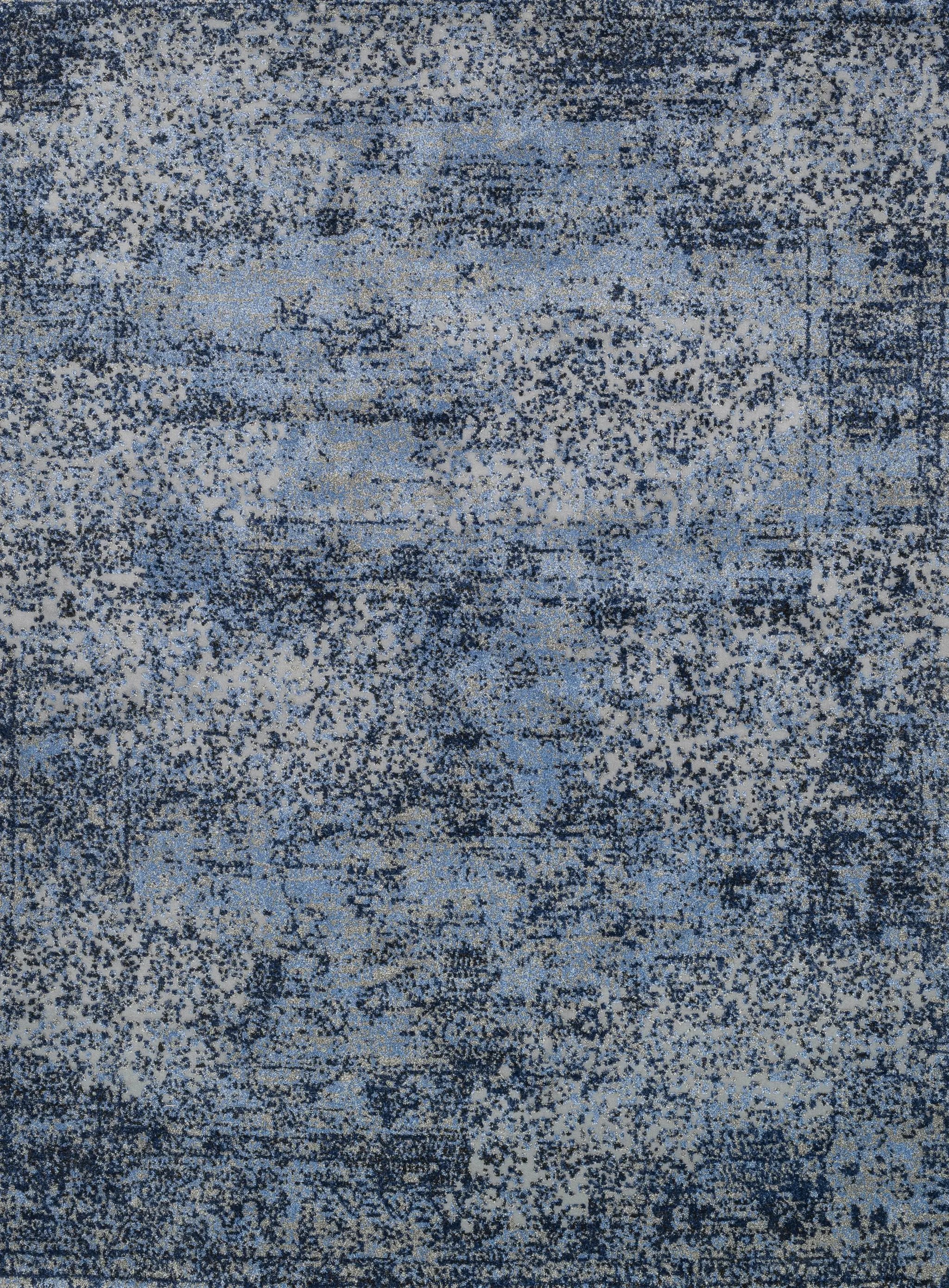 The Viera VR-06 Lt. Blue / Grey Area Rug transforms any space with light blue and elegant grey tones and contemporary and vintage design in a power-loomed polypropylene and polyester area rug