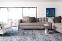 The Viera VR-06 Lt. Blue / Grey Area Rug transforms any space with light blue and elegant grey tones and contemporary and vintage design in a power-loomed polypropylene and polyester area rug
