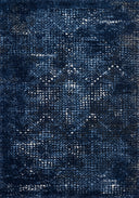 The Viera VR-08 Dark Blue / Light Blue Area Rug is a power-loomed polypropylene and polyester area rug that radiates dark blue and light blue charm and contemporary and vintage elegance