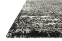 Featuring graphite and dramatic black hues and contemporary and vintage detail, the Viera VR-11 Graphite / Black Area Rug is a power-loomed polypropylene and polyester area rug for any room