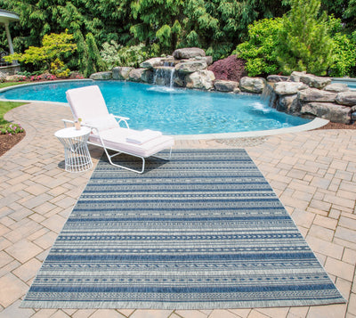 Novogratz Villa VI-04 Blue Indoor/Outdoor Area Rug by Momeni
