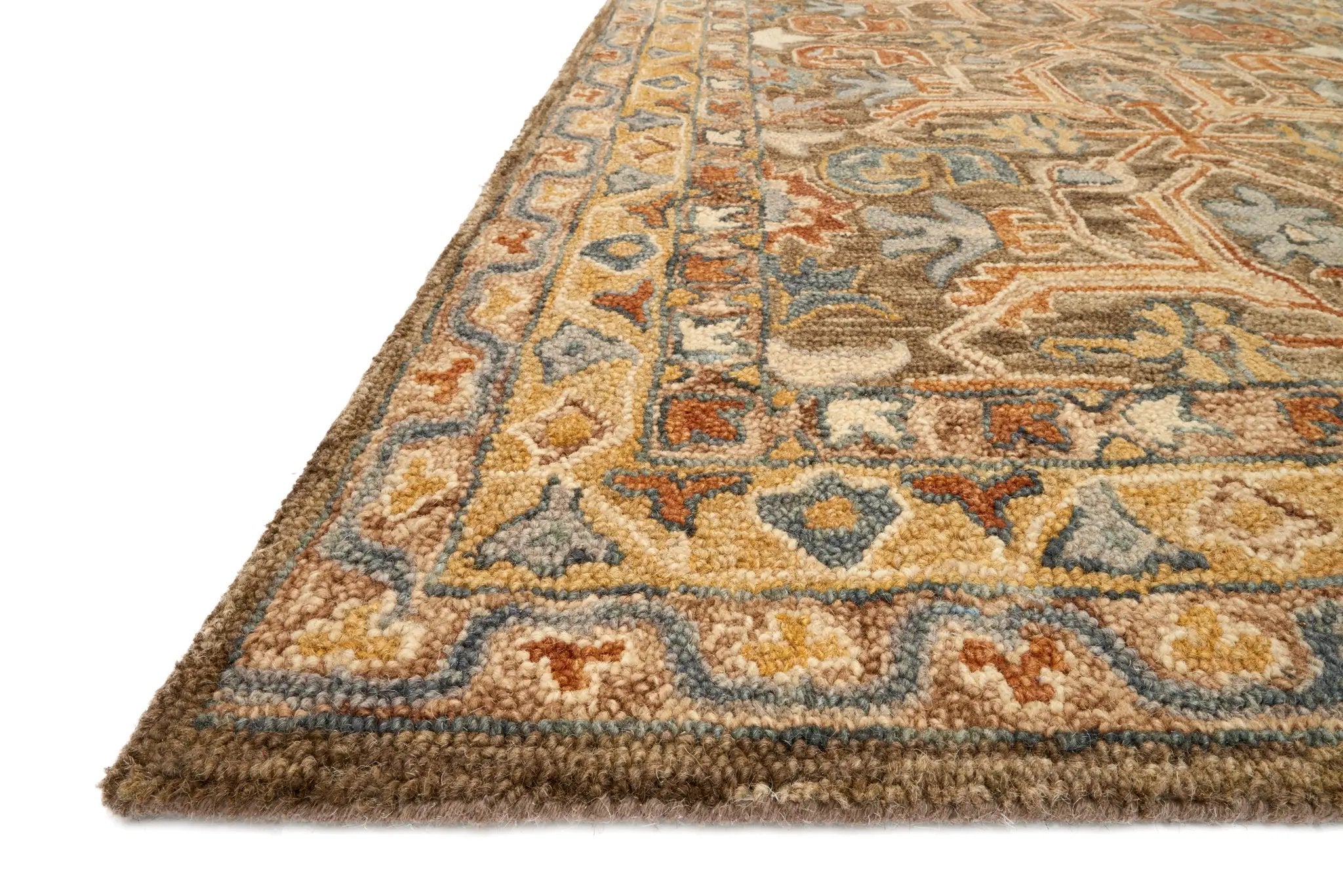 Victoria VK-01 Walnut / Multi Area Rug by Loloi