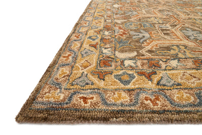 A hooked 100% wool area rug with traditional flair in rich walnut and vibrant multi-toned tones, the Victoria VK-01 Walnut / Multi Area Rug anchors any room