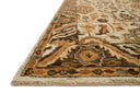 The Victoria VK-02 Ivory / Dk Taupe Area Rug pairs refined ivory and dk taupe tones and traditional patterns in a hooked 100% wool area rug