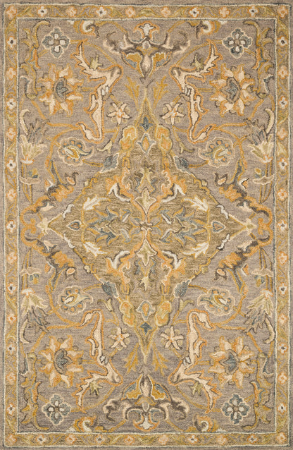 Crafted as a hooked 100% wool area rug, the Victoria VK-04 Grey / Multi Area Rug brings elegant grey and vibrant multi-toned warmth and traditional character to your space