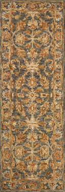 With cool slate and cool slate hues and traditional styling, the Victoria VK-05 Slate / Slate Area Rug is a hooked 100% wool area rug that elevates any room
