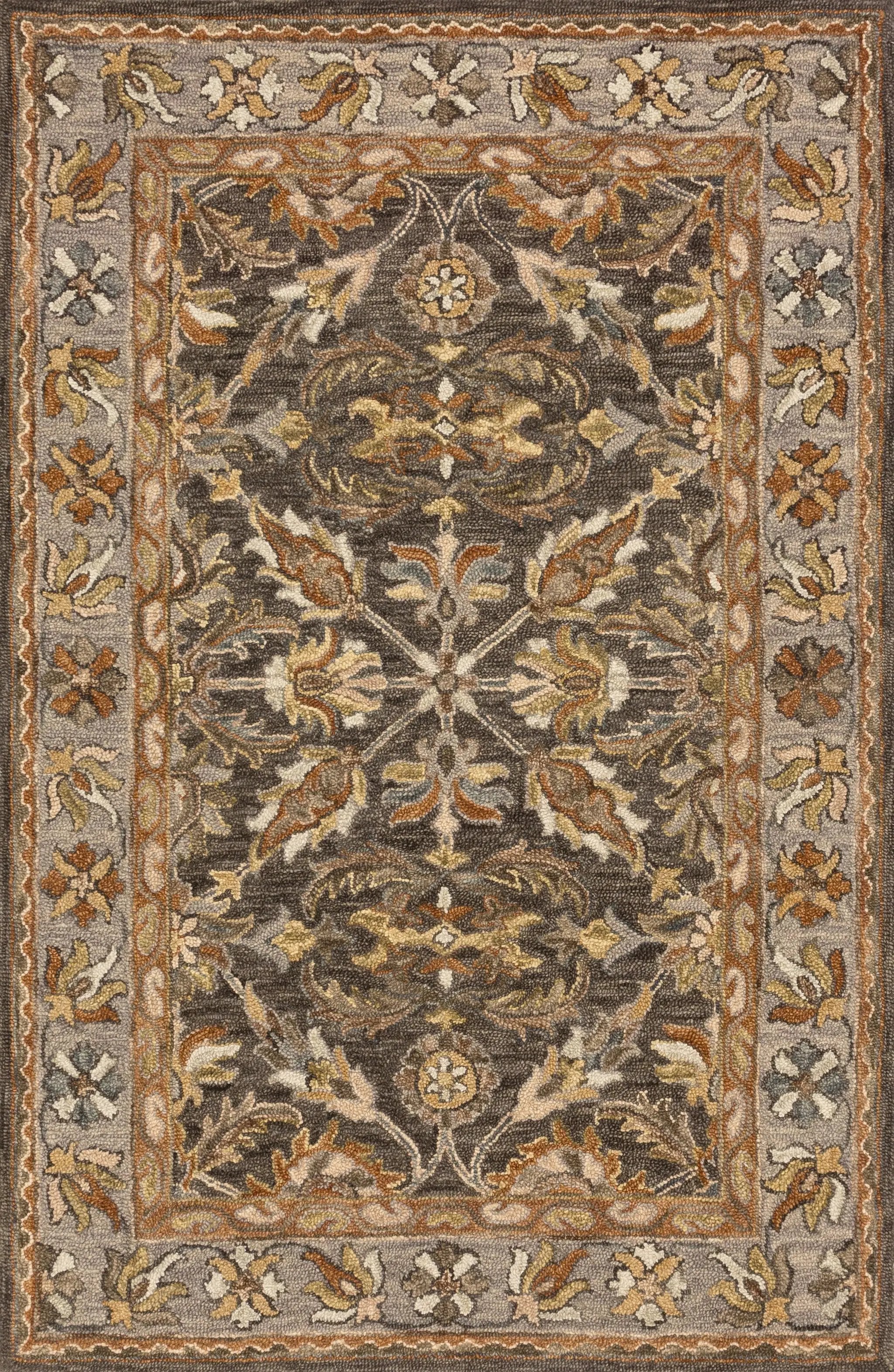 Victoria VK-06 Dk Taupe / Grey Area Rug by Loloi