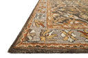 The Victoria VK-06 Dk Taupe / Grey Area Rug blends dk taupe and elegant grey tones and traditional motifs into a hooked 100% wool area rug with timeless appeal