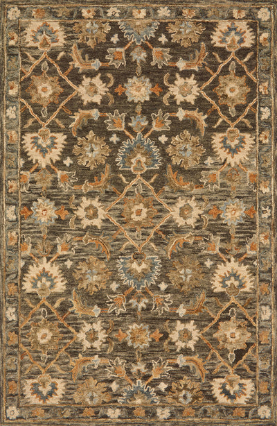 The Victoria VK-08 Dk Taupe / Multi Area Rug delivers dk taupe and vibrant multi-toned beauty and traditional elegance in a hooked 100% wool area rug