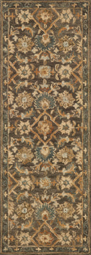 The Victoria VK-08 Dk Taupe / Multi Area Rug delivers dk taupe and vibrant multi-toned beauty and traditional elegance in a hooked 100% wool area rug