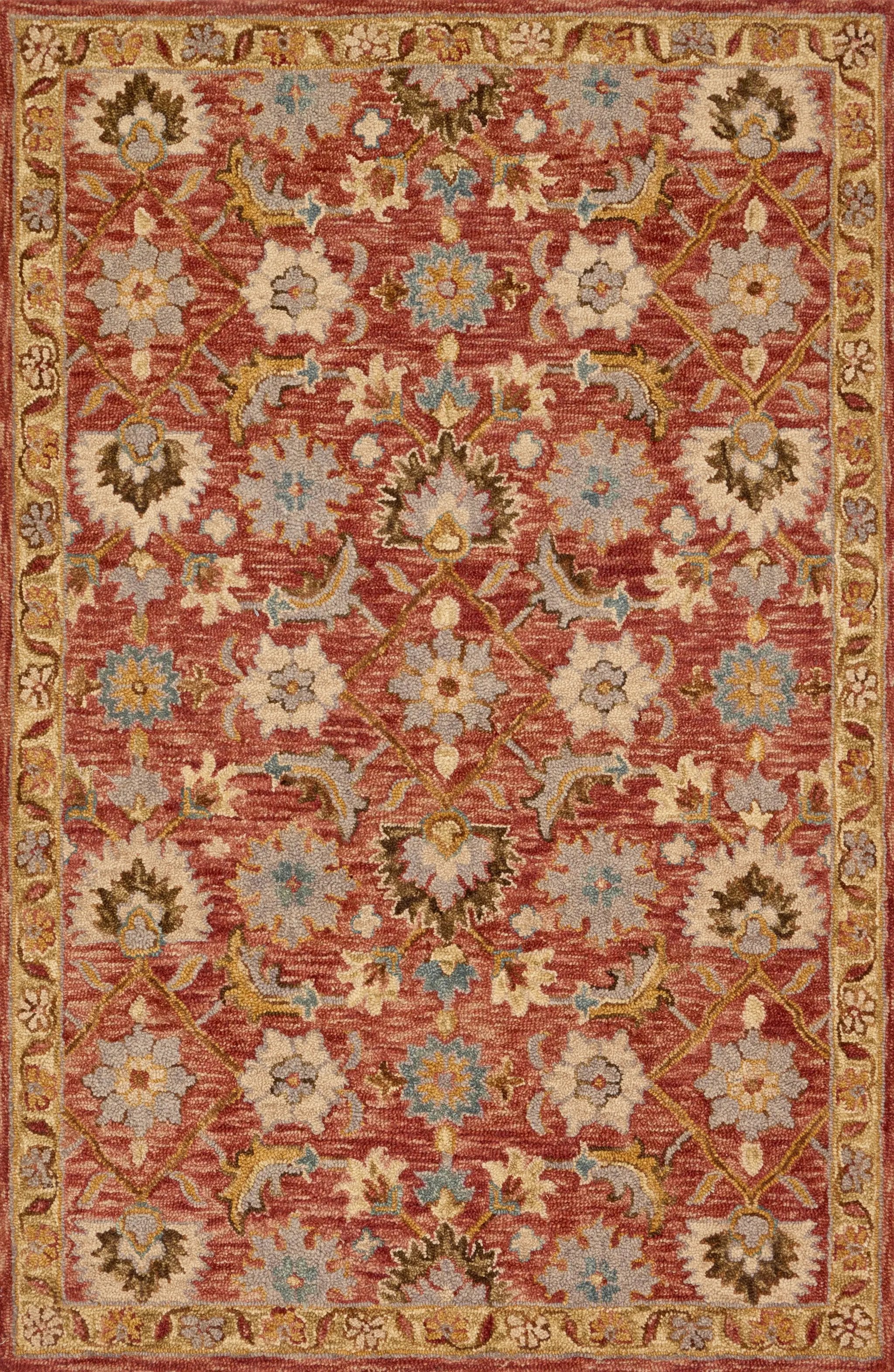 Victoria VK-09 Terracotta / Gold Area Rug by Loloi