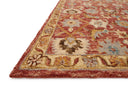 Designed with traditional artistry in rich terracotta and radiant gold hues, the Victoria VK-09 Terracotta / Gold Area Rug is a hooked 100% wool area rug that stands out