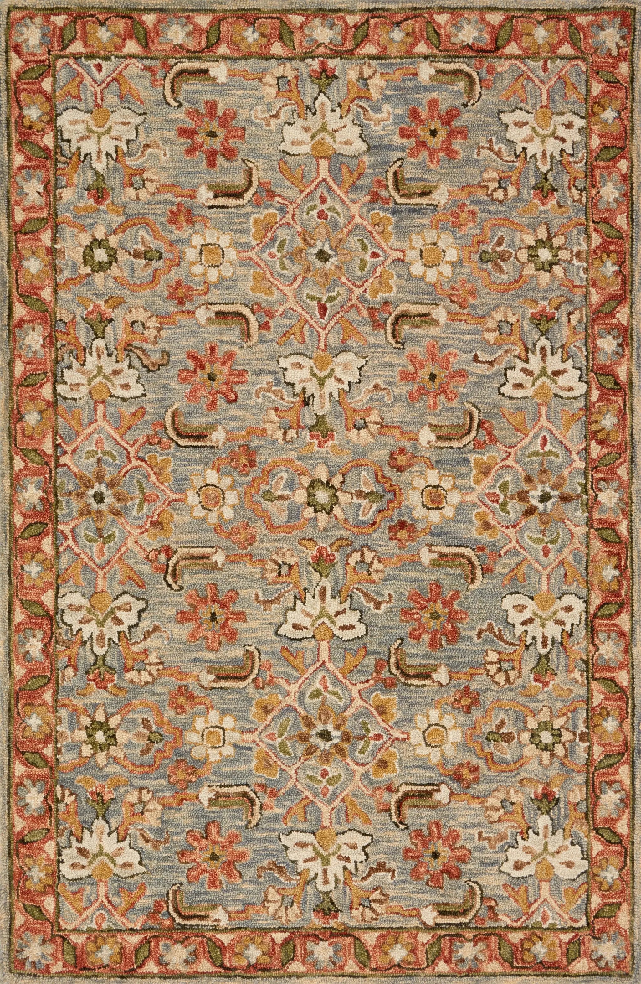 Victoria VK-10 Slate / Terracotta Area Rug by Loloi
