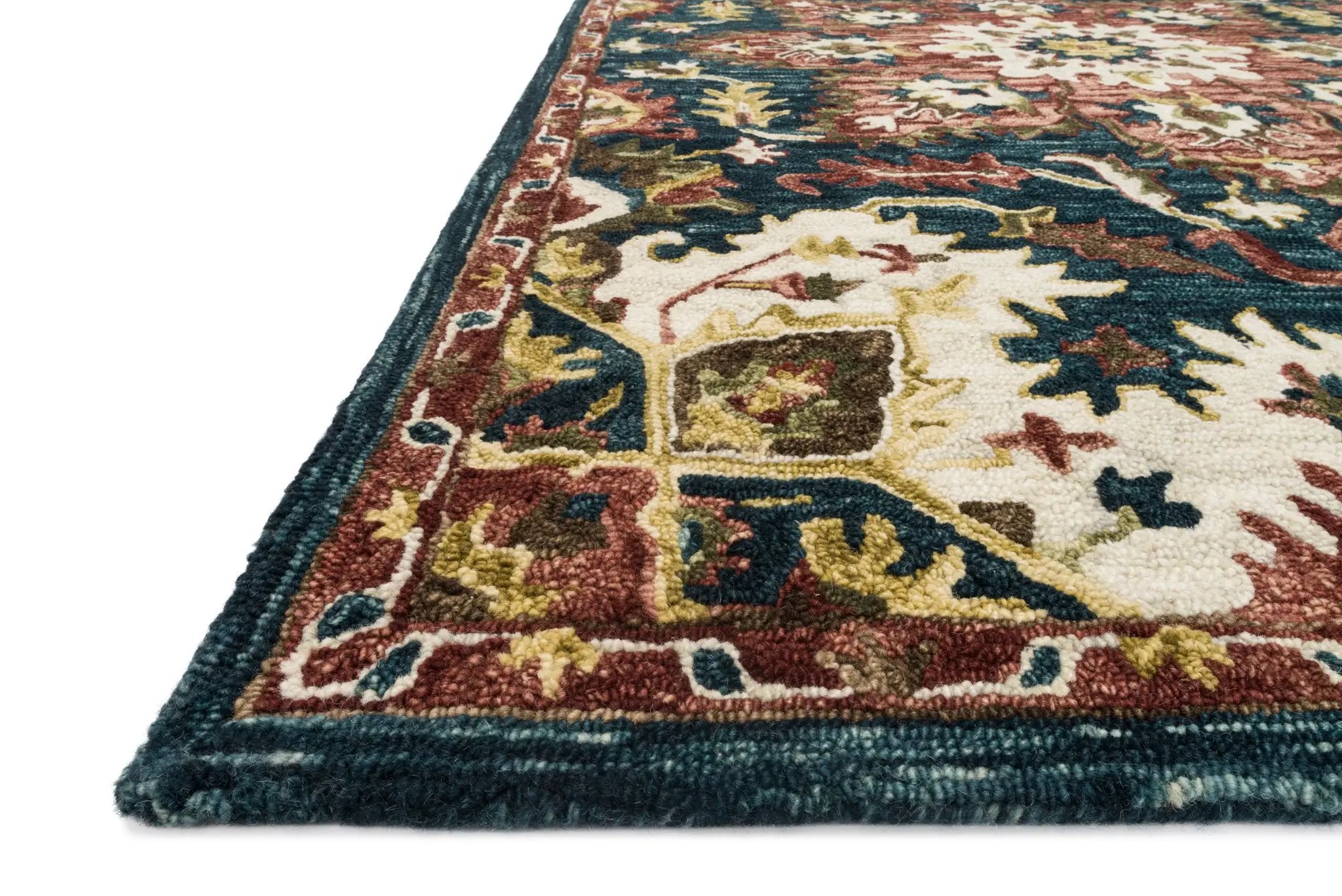 Victoria VK-13 Teal / Raspberry Area Rug by Loloi