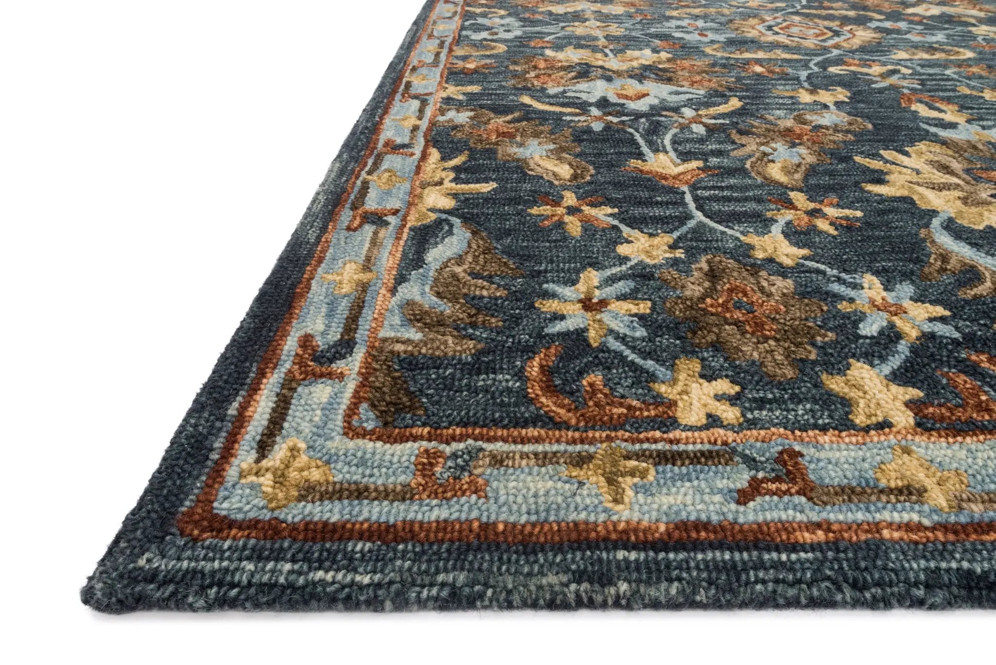 Victoria VK-14 Denim / Multi Area Rug by Loloi