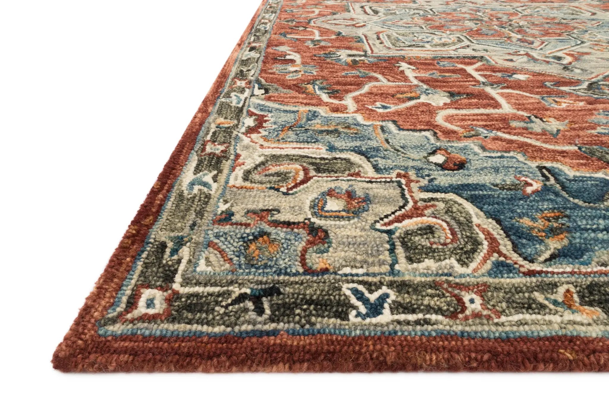 Victoria VK-15 Red / Multi Area Rug by Loloi