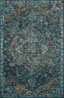 The Victoria VK-15 Teal / Multi Area Rug brings vibrant teal and vibrant multi-toned character and traditional flair to your home in a hooked 100% wool area rug