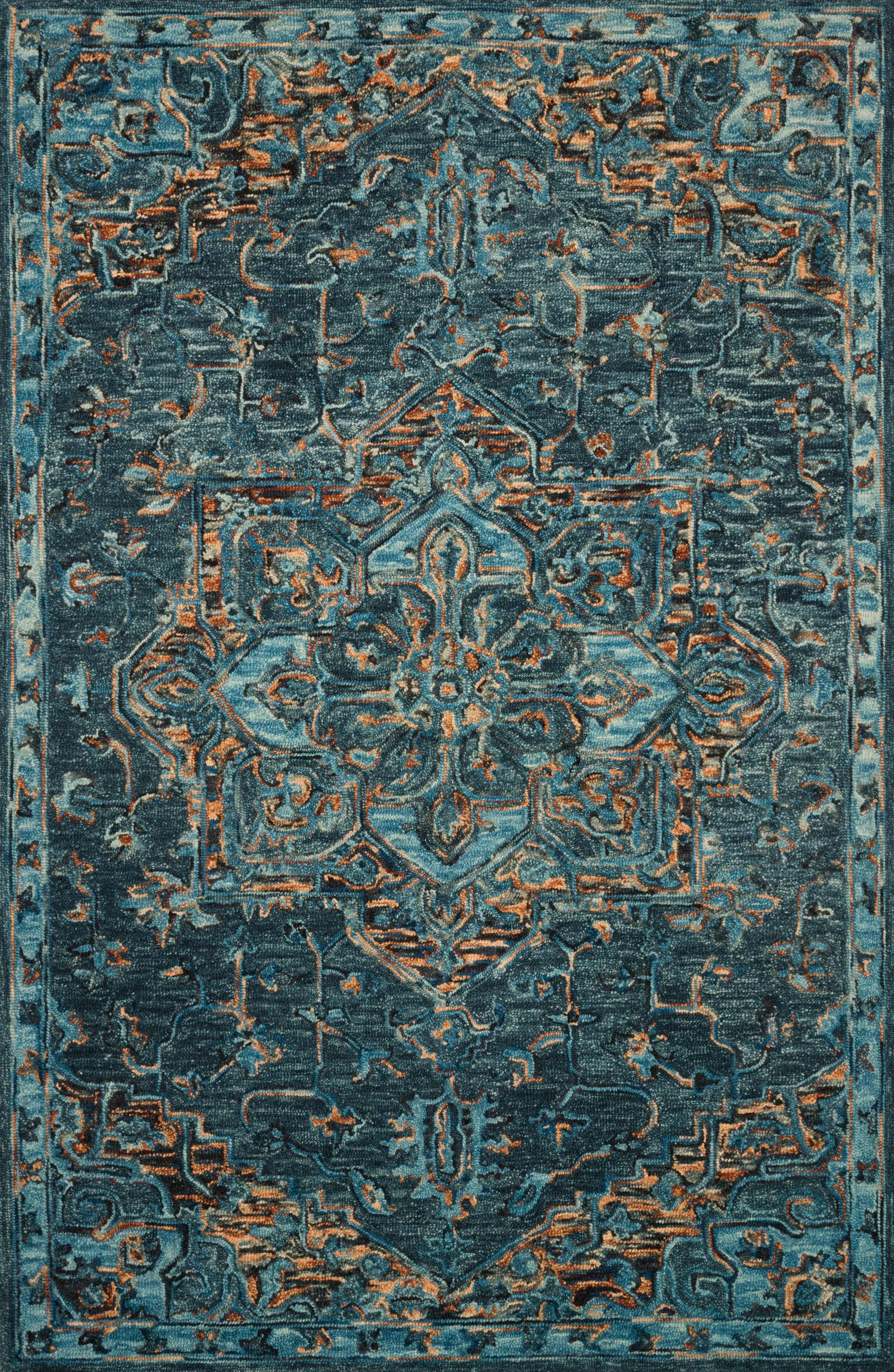 Victoria VK-15 Teal / Multi Area Rug by Loloi
