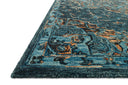 The Victoria VK-15 Teal / Multi Area Rug brings vibrant teal and vibrant multi-toned character and traditional flair to your home in a hooked 100% wool area rug