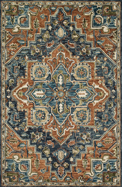 A hooked 100% wool area rug with traditional design in warm rust and vibrant multi-toned hues, the Victoria VK-16 Rust / Multi Area Rug is a standout in any décor