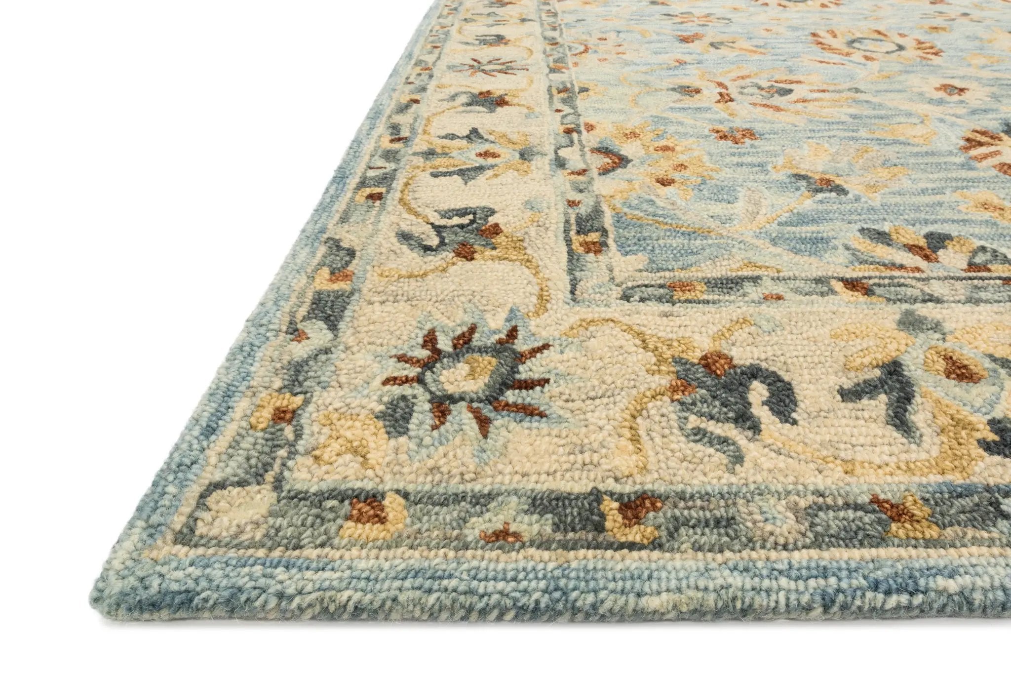 Victoria VK-18 Lt. Blue / Natural Area Rug by Loloi